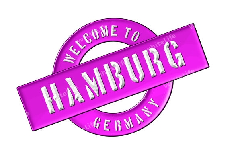 Illustration of WELCOME TO HAMBURG as Banner for your presentation, website, inviting...