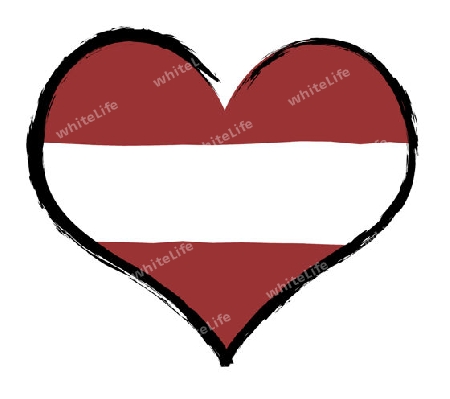 Latvia - The beloved country as a symbolic representation as heart - Das geliebte Land als symbolische Darstellung als Herz