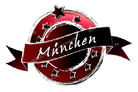 M?NCHEN - Banner, Logo, Symbol im Royal Grunge Style fuer Praesentationen, Flyer, Prospekte, Internet,...