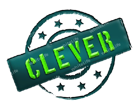 Sign, symbol, stamp or icon for your presentation, for websites and many more named CLEVER