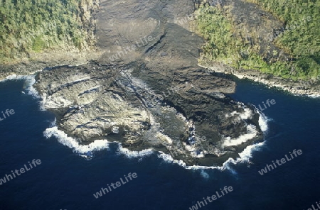 The Landscape allrond the Volcano  Piton de la Fournaise on the Island of La Reunion in the Indian Ocean in Africa.