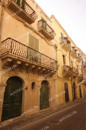 the old Town of Siracusa in Sicily in south Italy in Europe.