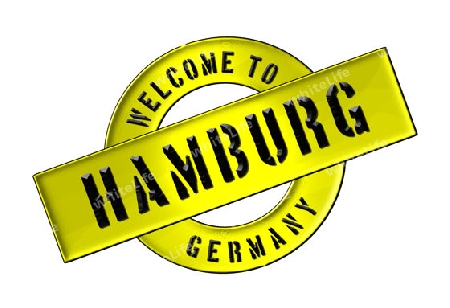 Illustration of WELCOME TO HAMBURG as Banner for your presentation, website, inviting...