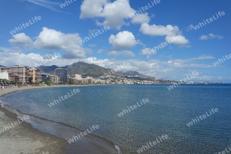 Strand in Fuengirola, Andalusien, Costa del Sol