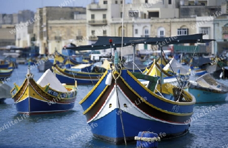 The Fishing Village of Marsaxlokk on the eastcoast of Malta in Europe.