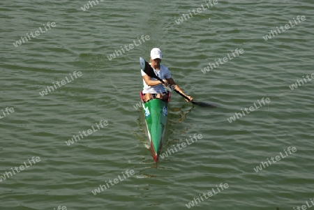 Rowing on  canal