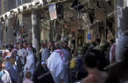 Der Markt in der Stadt Hama im Zentrum von Syrien im Nahen Osten. 