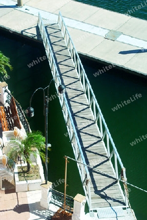 Geometric shadow on bridge