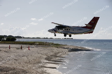 Suedamerika, Karibik, Venezuela, Los Roques, Insel, Atoll, Archipfel, Klima, Reef, Dorfinsel, Flugplatz, Flughafen, Strand, Beach, Landung, Flugzeug, Reisen,