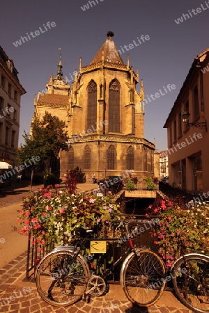 the old city of Colmar in  the province of Alsace in France in Europe