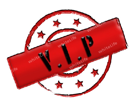 Sign, symbol, stamp or icon for your presentation, for websites and many more named VIP