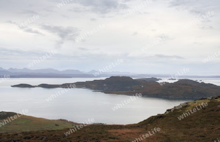 panoramic seaside scenery in Scotland