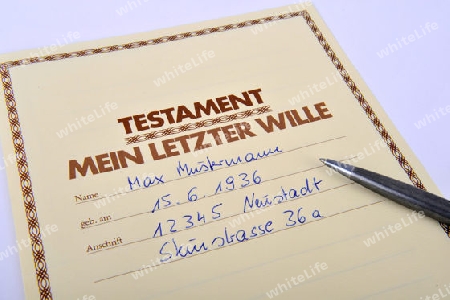 Testament, letzter Wille