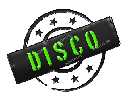 Sign, symbol, stamp or icon for your presentation, for websites and many more named DISCO