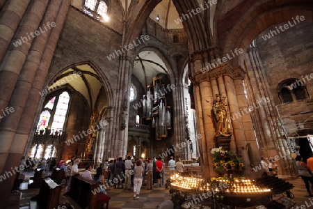 the muenster church in the old town of Freiburg im Breisgau in the Blackforest in the south of Germany in Europe.