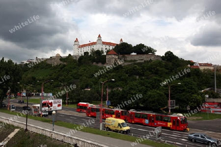 Europa, Osteuropa, Slowakei, Hauptstadt, Bratislava, Altstadt, Pressburg, Burg, Festung, Sommer,  