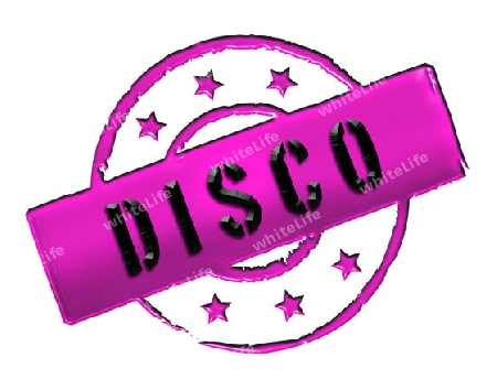 Sign, symbol, stamp or icon for your presentation, for websites and many more named DISCO