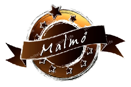 Malm? - Banner, Logo, Symbol im Royal Grunge Style fuer Praesentationen, Flyer, Prospekte, Internet,...