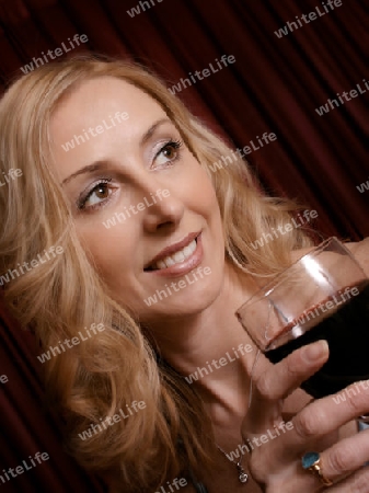 Woman with wine