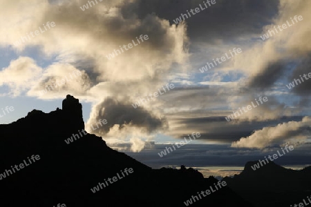 The mountain Village of  Tejeda in the centre of the Canary Island of Spain in the Atlantic ocean.