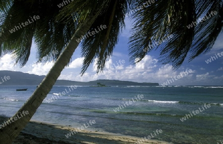 a Beach near St Gilles les Bains on the Island of La Reunion in the Indian Ocean in Africa.