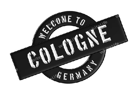 Illustration of WELCOME TO COLOGNE as Banner for your presentation, website, inviting...