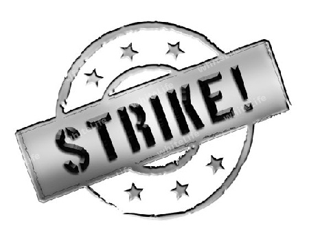 Sign, symbol, stamp or icon for your presentation, for websites and many more named STRIKE!