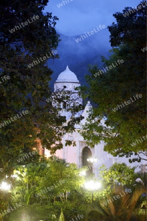 Amerika, Suedamerika, Venezuela, TrujilloDas Dorfzentrum des Bergdorfes Trujillo mit der Kathedrale in den Anden von Venezuela.  