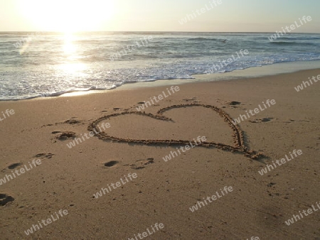 Herz am Strand