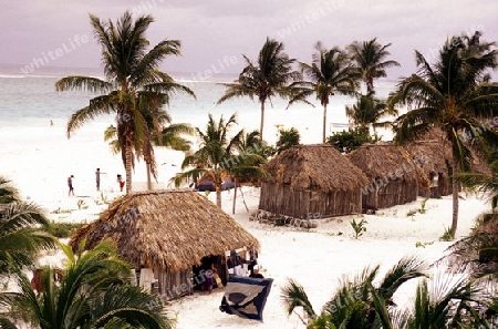 Der Stand von Tulum an der Karibik in der Provinz Quintana Roo in Mexiko. 






