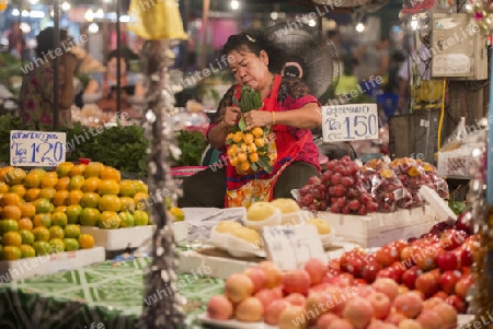 Fruits at the morning Market in Nothaburi in the north of city of Bangkok in Thailand in Southeastasia.