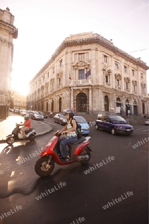 the Dom Sant Agata at the Piazza del Duomo in the old Town of Catania in Sicily in south Italy in Europe.