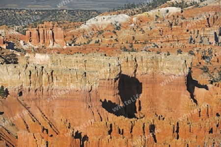 Felsformationen und Hoodoos im Bryce Canyon bei Sonnenuntergang, Sunset Point, Utah, Suedwesten , USA