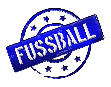 Sign, symbol, stamp or icon for your presentation, for websites and many more named FUSSBALL