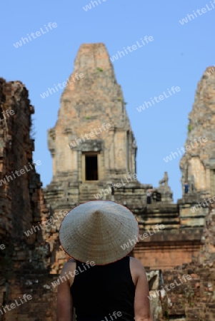 The Temple of  Pre Rup in the Temple City of Angkor near the City of Siem Riep in the west of Cambodia.