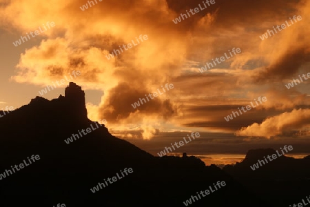 The mountain Village of  Tejeda in the centre of the Canary Island of Spain in the Atlantic ocean.