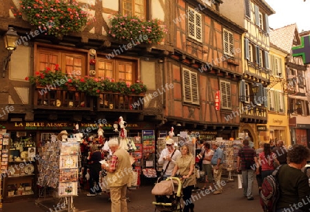 the old city of Colmar in  the province of Alsace in France in Europe