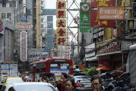 Der Alltag im China Town in der Stadt Bangkok in Thailand in Suedostasien.