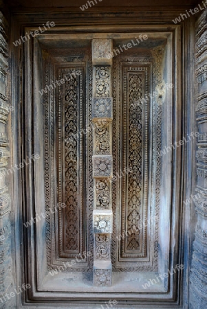 The Tempel Ruin of  Banteay Srei about 32 Km north of the Temple City of Angkor near the City of Siem Riep in the west of Cambodia.