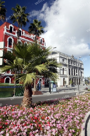 the city centre of Las Palmas on the Canary Island of Spain in the Atlantic ocean.