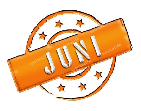 Sign, symbol, stamp or icon for your presentation, for websites and many more named JUNI