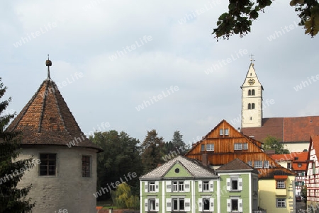 Historische Altstadt Meersburg mit Kirche