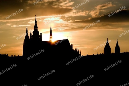 Prag - St.Veitsdom - Silhouette