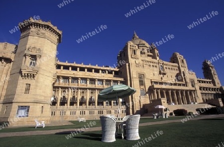 the Palace Hotel Umaid Bhawan Palace  at the city of Jaipur in the province Rajasthan in India.