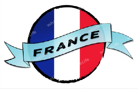 FRANCE - your country shown as illustrated banner for your presentation or as button...