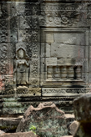 The Temple of  Preah Khan in the Temple City of Angkor near the City of Siem Riep in the west of Cambodia.