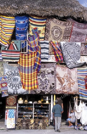 A textil shop neat the coba Ruins near the town of Coba in the Province Yucatan in Mexico.