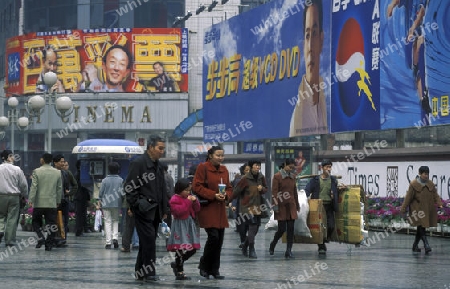 people on the streets of Chongqing in the province of Sichuan in china in east asia. 