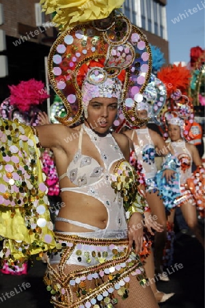 the carneval in the city of Las Palmas on the Island Gran Canary on the Canary Island of Spain in the Atlantic Ocean. 