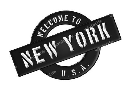 Illustration of WELCOME TO NEW YORK as Banner for your presentation, website, inviting...